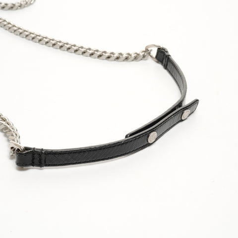 YVES SAINT LAURENT Kate Leather Chain Wallet Shoulder Bag black WS25151