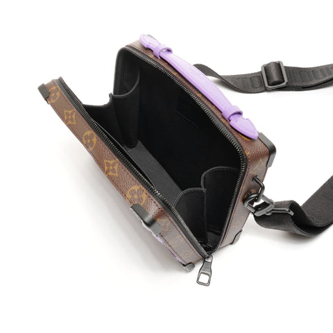 LOUIS VUITTON Soft Trunk Monogram Macassar Shoulder Bag Brown WS25152