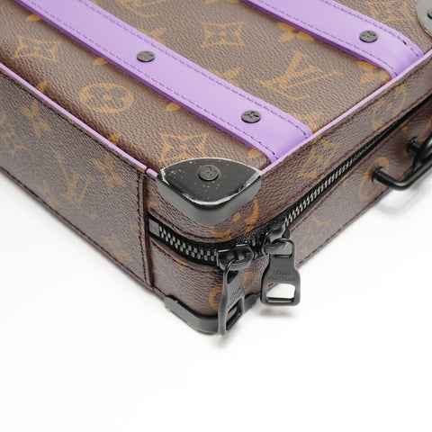LOUIS VUITTON Soft Trunk Monogram Macassar Shoulder Bag Brown WS25152