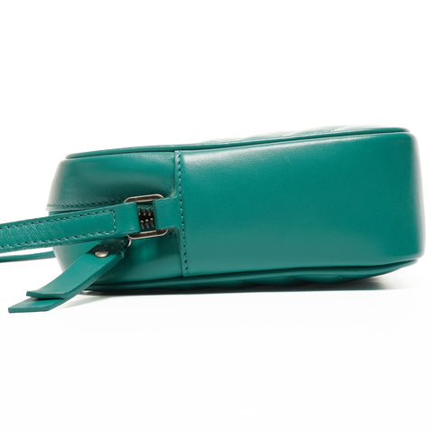 YVES SAINT LAURENT Leather Lou Camera Bag Shoulder Bag green WS25154