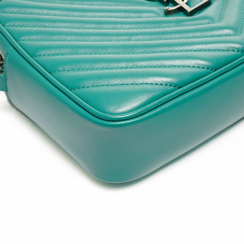 YVES SAINT LAURENT Leather Lou Camera Bag Shoulder Bag green WS25154