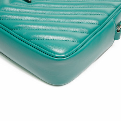 YVES SAINT LAURENT Leather Lou Camera Bag Shoulder Bag green WS25154