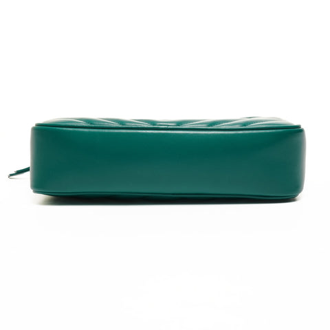 YVES SAINT LAURENT Leather Lou Camera Bag Shoulder Bag green WS25154