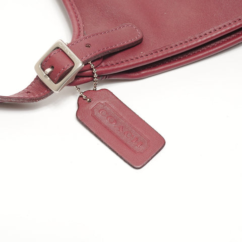 COACH leather Shoulder Bag Red WS25158