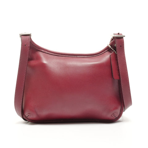 COACH leather Shoulder Bag Red WS25158