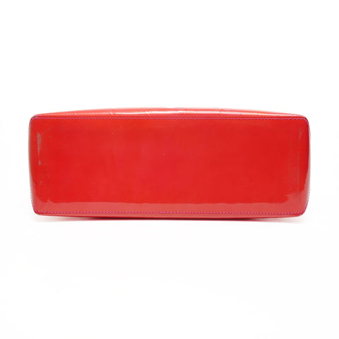 LOUIS VUITTON Monogram Patent Leather Wilshire PM Patent Leather Handbag Red WS25160