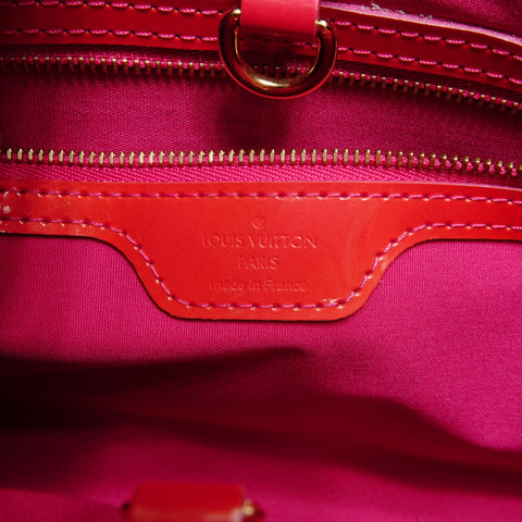 LOUIS VUITTON Monogram Patent Leather Wilshire PM Patent Leather Handbag Red WS25160