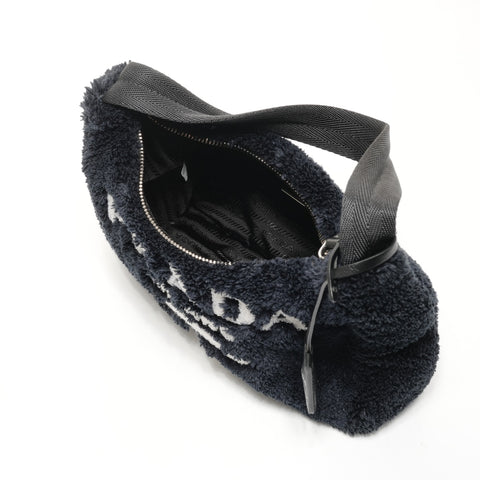 PRADA Terry Mini 2000 Re-Edition Hobo Handbag black WS25162