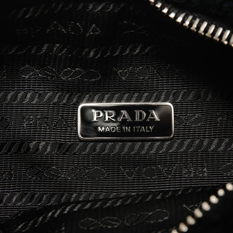 PRADA Terry Mini 2000 Re-Edition Hobo Handbag black WS25162