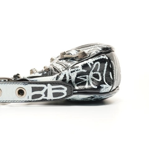 BALENCIAGA Le Cagoule XS Graphics Shoulder Bag black WS25163