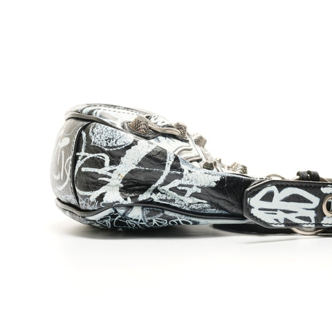 BALENCIAGA Le Cagoule XS Graphics Shoulder Bag black WS25163