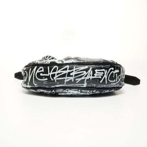 BALENCIAGA Le Cagoule XS Graphics Shoulder Bag black WS25163