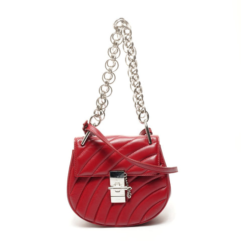 Chloe Drew Bijou Leather 2way Shoulder Bag Red WS25165