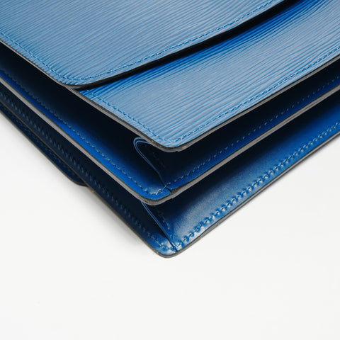 LOUIS VUITTON 1996 Grenelle Epi Shoulder Bag blue WS25166