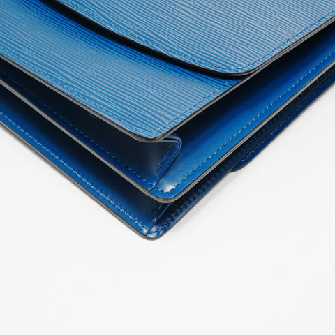 LOUIS VUITTON 1996 Grenelle Epi Shoulder Bag blue WS25166