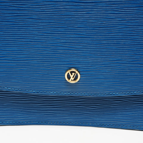 LOUIS VUITTON 1996 Grenelle Epi Shoulder Bag blue WS25166