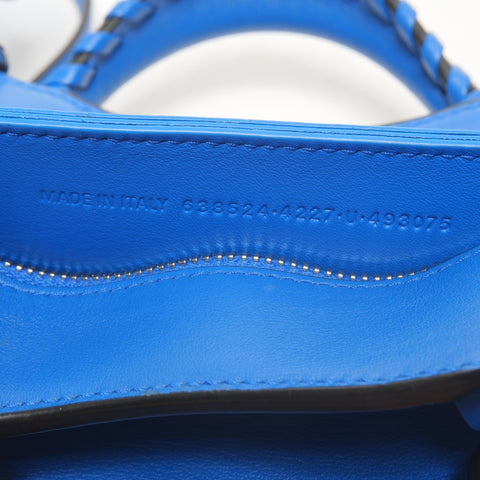 BALENCIAGA Neo Classic City Leder Mini 2way Umhängetasche blau WS25170