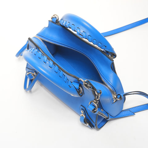 BALENCIAGA Neo Classic City Leder Mini 2way Umhängetasche blau WS25170