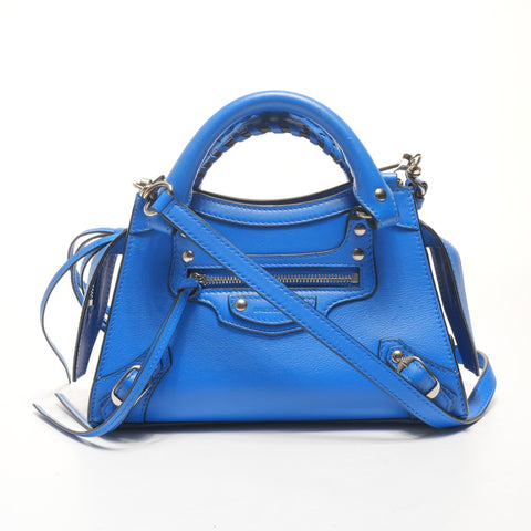 BALENCIAGA Neo Classic City Leather Mini 2way Shoulder Bag blue WS25170