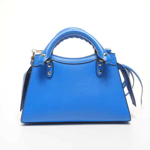 BALENCIAGA Neo Classic City Leder Mini 2way Umhängetasche blau WS25170