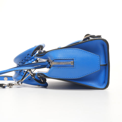 BALENCIAGA Neo Classic City Leder Mini 2way Umhängetasche blau WS25170