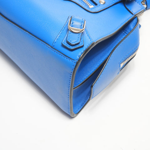 BALENCIAGA Neo Classic City Leder Mini 2way Umhängetasche blau WS25170