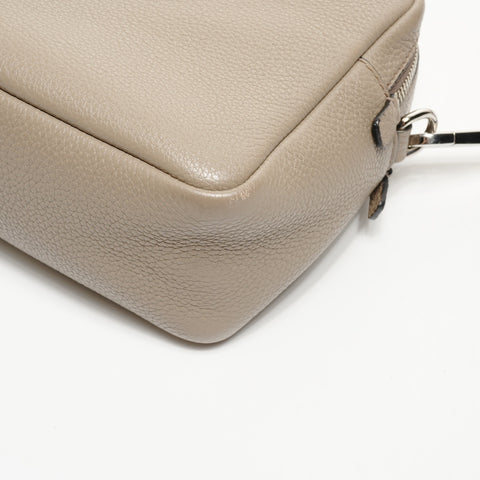 PRADA Leather Jacquard Shoulder Camera Bag Shoulder Bag Brown WS25173