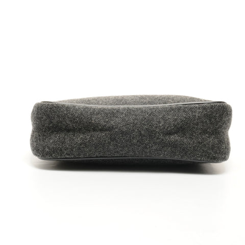 PRADA Sac à main Hobo en laine sport gris WS25175