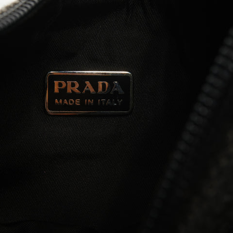 PRADA Sport Wool Hobo Handbag gray WS25175