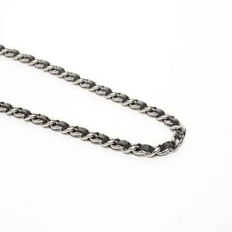 CHANEL No. 16 2012 Caviar Skin COCO Mark Half Moon Chain Wallet Shoulder Bag black WS25176