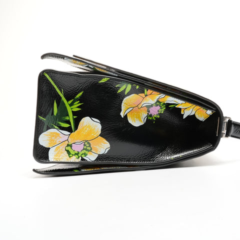 BALENCIAGA Crush L Floral Shoulder Bag black WS25177