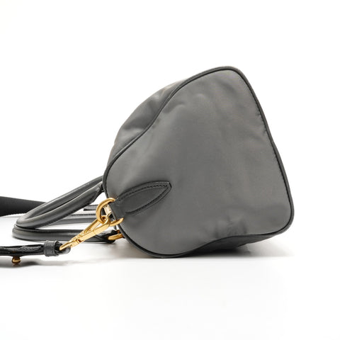 PRADA 2-way nylon Boston bag Shoulder Bag gray WS25178