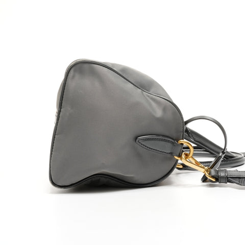 PRADA 2-way nylon Boston bag Shoulder Bag gray WS25178