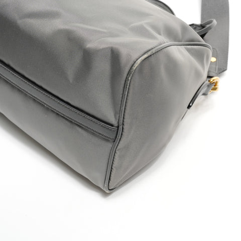 PRADA 2-way nylon Boston bag Shoulder Bag gray WS25178