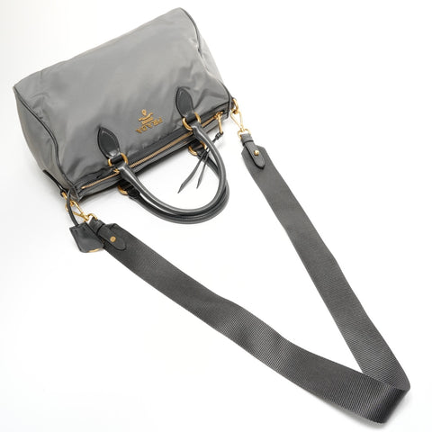 PRADA 2-way nylon Boston bag Shoulder Bag gray WS25178