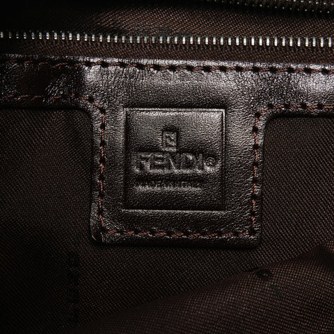 FENDI Zucca Mamma Bucket Canvas Shoulder Bag Brown WS25179