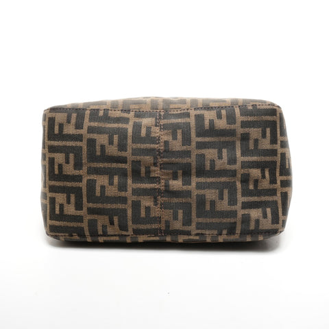 FENDI Zucca Mamma Bucket Canvas Shoulder Bag Brown WS25179