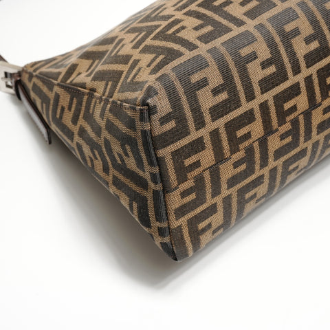 FENDI Zucca Mamma Bucket Canvas Shoulder Bag Brown WS25181