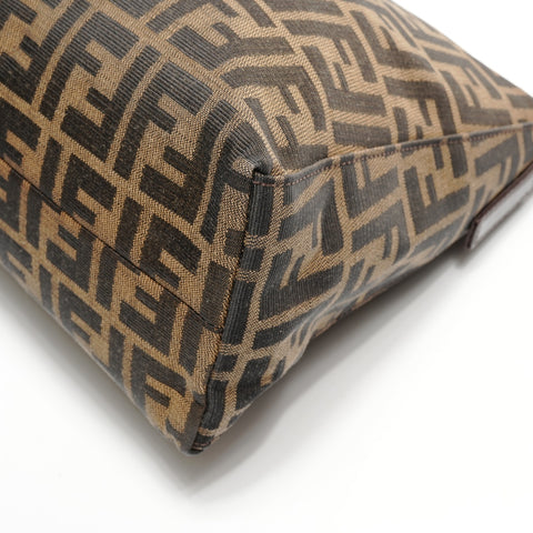 FENDI Zucca Mamma Bucket Canvas Shoulder Bag Brown WS25181