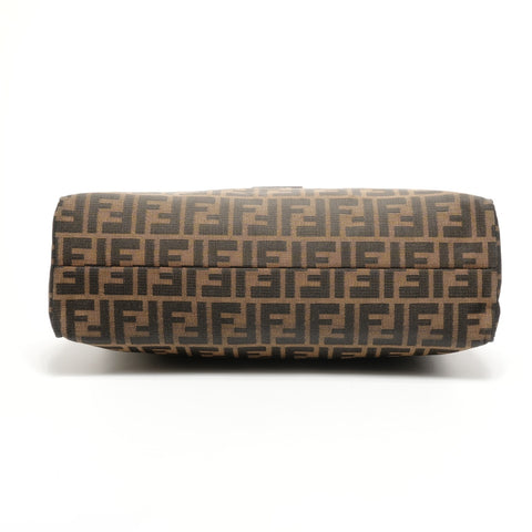 FENDI Zucca Mamma Bucket Canvas Shoulder Bag Brown WS25181