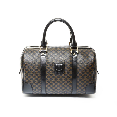 CELINE Macadam PVC Boston bag Handbag black WS25185