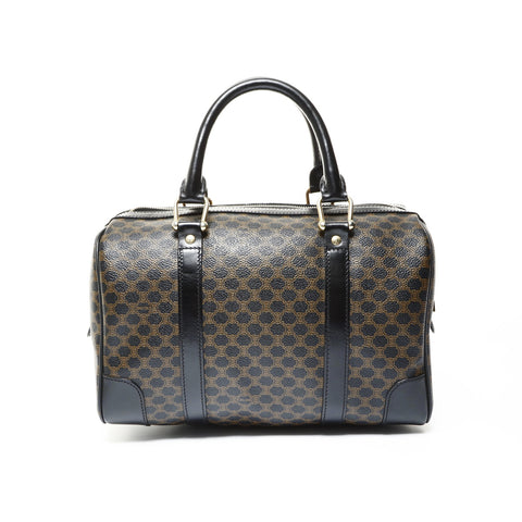 CELINE Macadam PVC Boston bag Handbag black WS25185