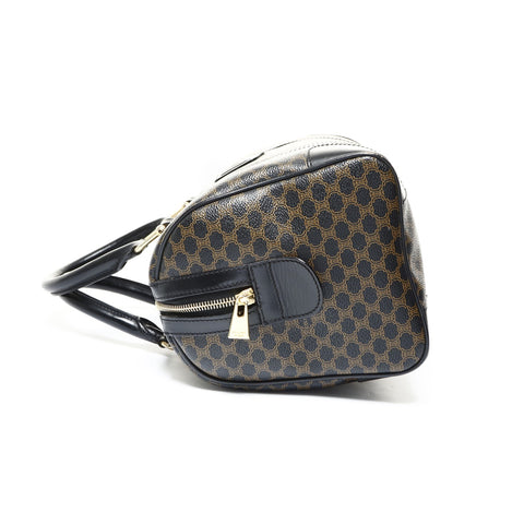 CELINE Macadam PVC Boston bag Handbag black WS25185