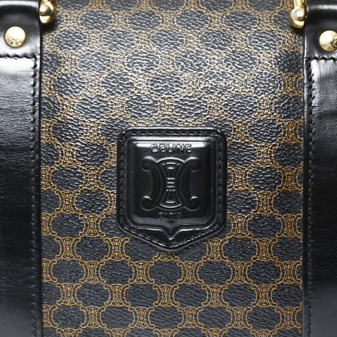 CELINE Macadam PVC Boston bag Handbag black WS25185