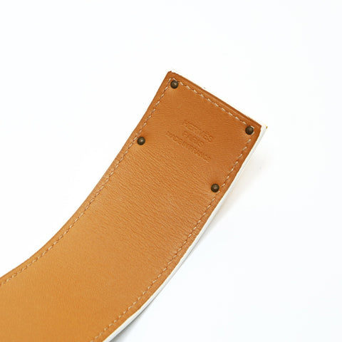 HERMES � R stamped 2014 Kelly Dog bracelet white WS25186