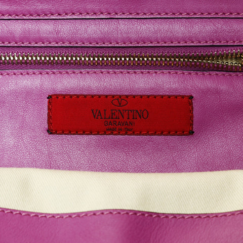 VALENTINO Leather 2way Studs Shoulder Bag pink WS25188
