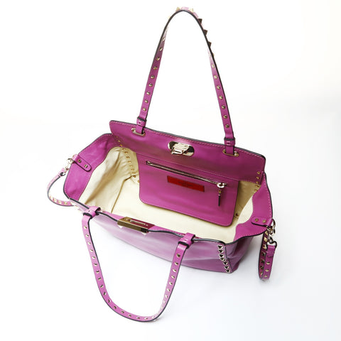 VALENTINO Leather 2way Studs Shoulder Bag pink WS25188