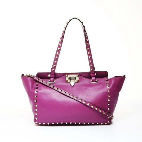 VALENTINO Leather 2way Studs Shoulder Bag pink WS25188