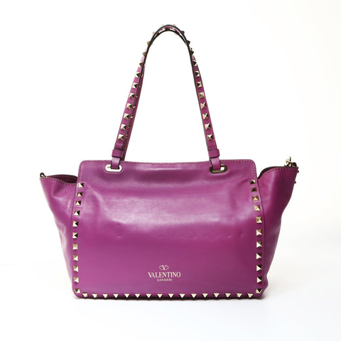 VALENTINO Leather 2way Studs Shoulder Bag pink WS25188