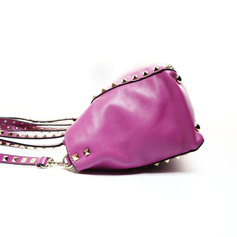 VALENTINO Leather 2way Studs Shoulder Bag pink WS25188